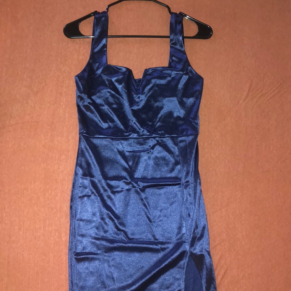 Deep blue mini dress